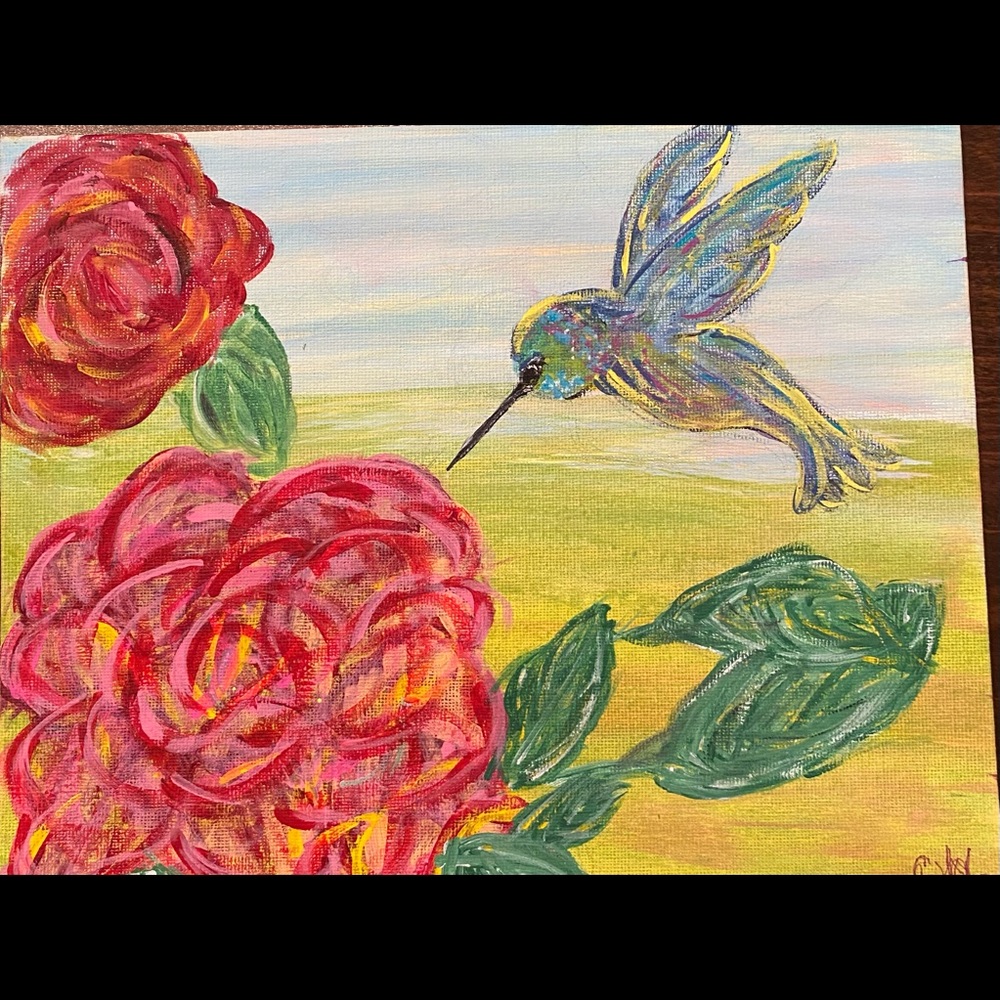 COPY - Hummingbird painting-NWT